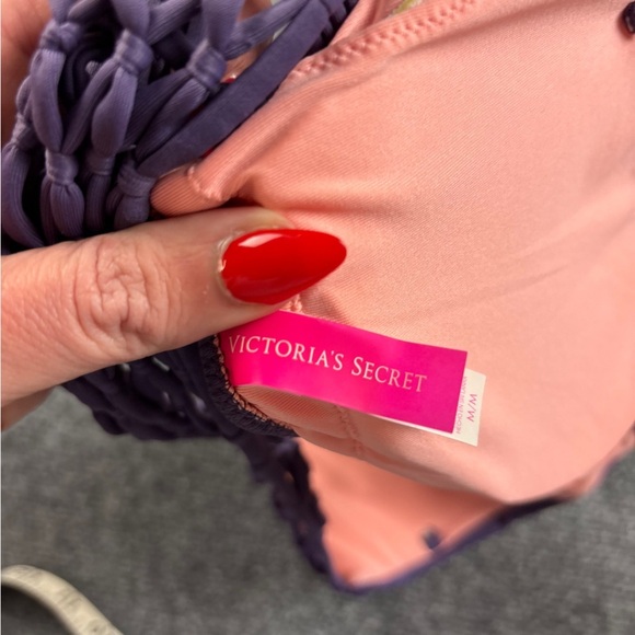 VICTORIA’S SECRET Women’s Purple Sexy Carova Crochet Bandeau Bikini Top - Medium - Picture 5 of 8